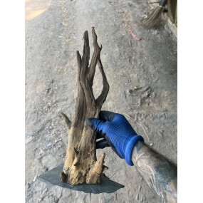 Natural root + stone